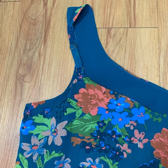 CAbi Teal Floral Print Still Life Cami Blouse - Picture 7 of 12